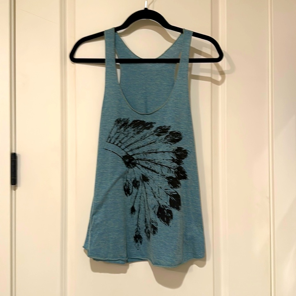 Native American headdress racer back tank